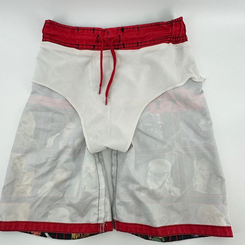 Star Wars Swim Trunks Boys‎ Medium M Black Red Character Print